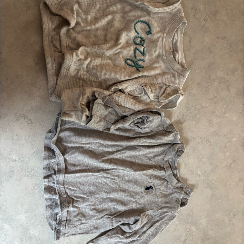 Ralph Lauren Gray Baby Onesie